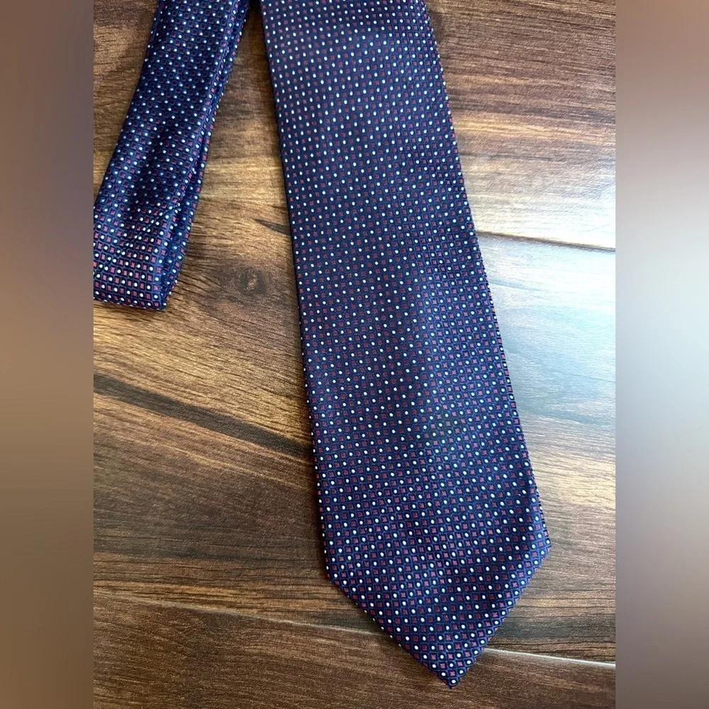 🍁SALE🍁NAUTICA 100% Silk Blue Jacquard Necktie